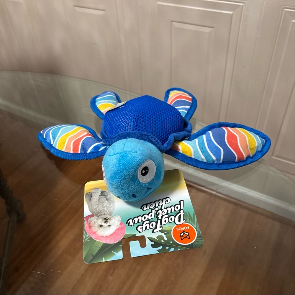 Fofos Brand New Multicolor Turtle Clinkers And Squeaker 11"